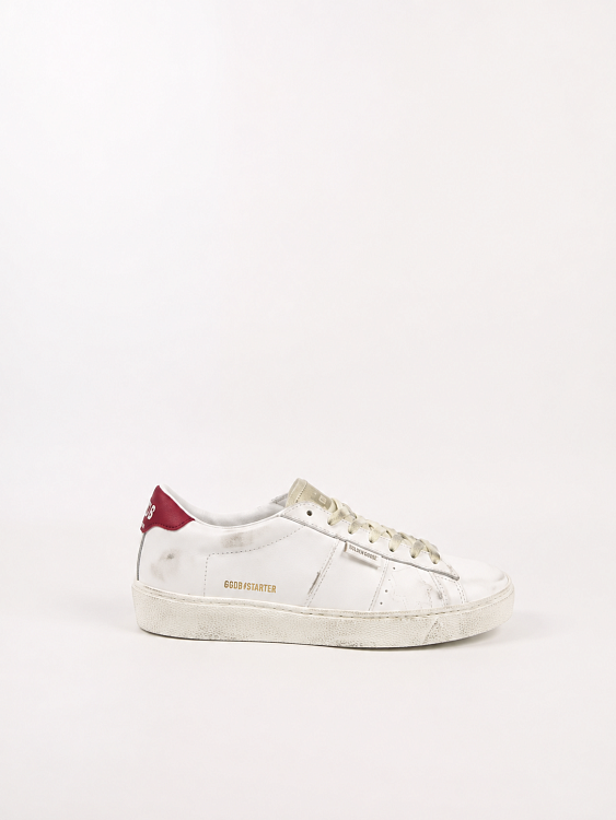 Женские кеды Golden Goose Match Star белые с бордовым задником Golden Goose фото 2