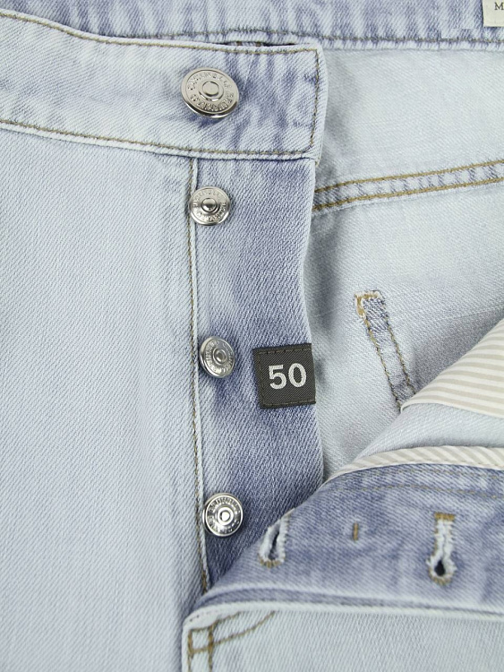 Мужские облегченные джинсы Brunello Cucinelli Traditional Fit голубые Brunello Cucinelli фото 5