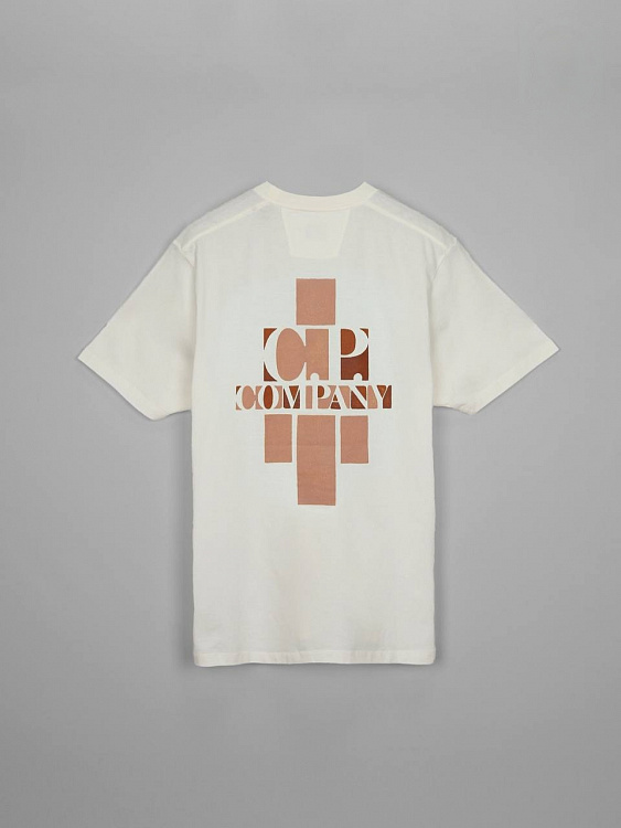 Мужская футболка C.P. Company молочная, хлопок C.P. Company фото 2