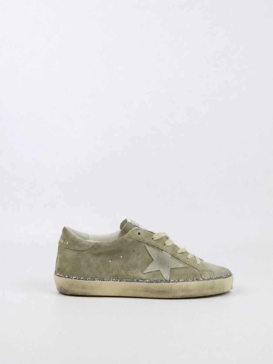 Женские кеды Golden Goose Super Star серые с блестящим рантом Golden Goose фото 2