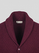 Мужской кардиган Brunello Cucinelli бургунди, хлопок Brunello Cucinelli фото 2
