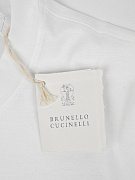 Мужская футболка Brunello Cucinelli белая с принтом, хлопок Brunello Cucinelli фото 5