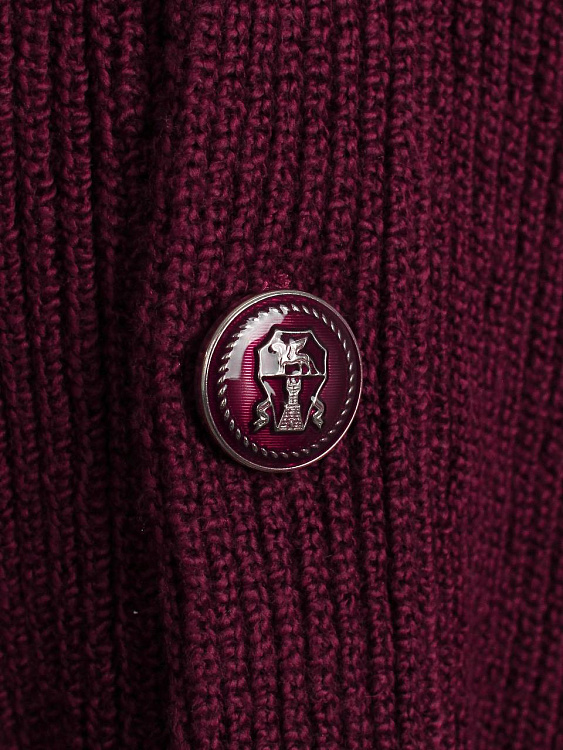 Мужской кардиган Brunello Cucinelli бургунди, хлопок Brunello Cucinelli фото 3