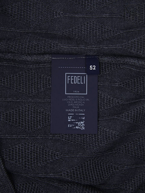 Мужской джемпер Fedeli синий, шерсть Fedeli фото 7