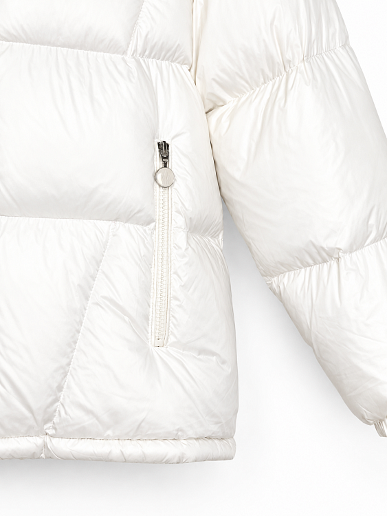 Женский пуховик Moncler Meandre с капюшоном белый Moncler фото 5