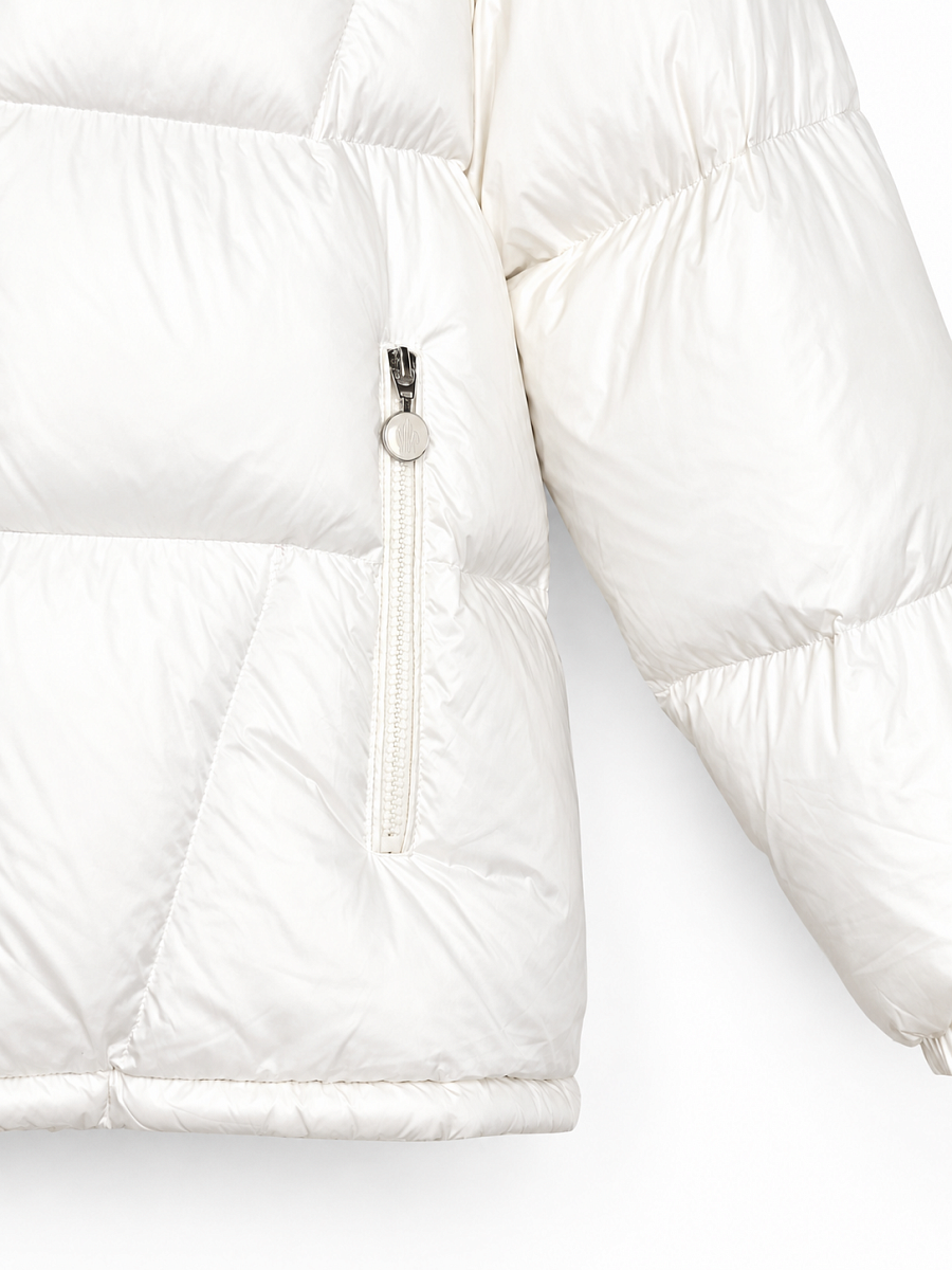 Женский пуховик Moncler Meandre с капюшоном белый Moncler фото 5