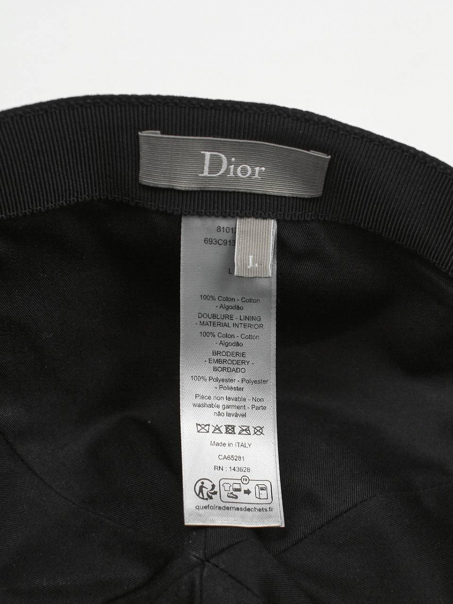 Мужская бейсболка Dior черная, хлопок Dior фото 7