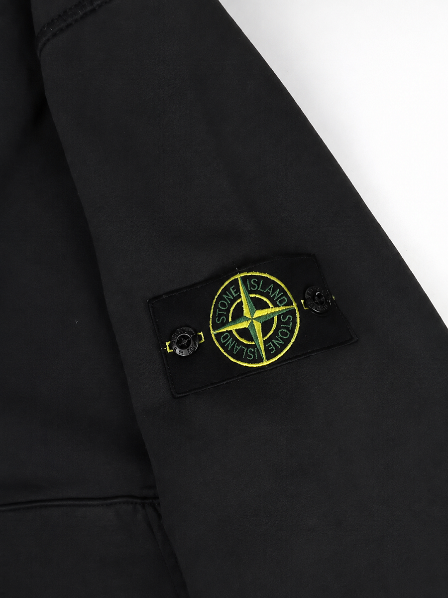 Мужская толстовка Stone черно-серая с капюшоном, хлопок Stone Island фото 5