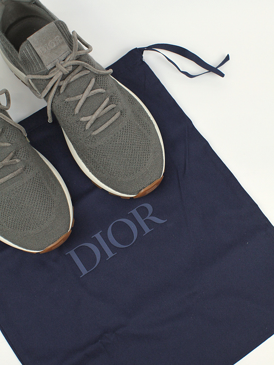 Мужские кроссовки B80 Dior серые, замша/текстиль Dior фото 9