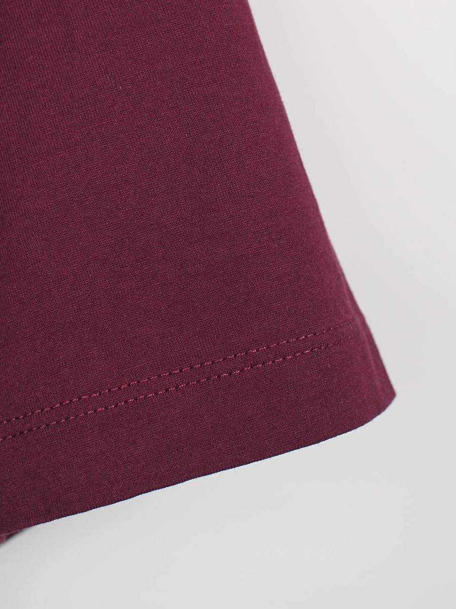 Мужская футболка Brunello Cucinelli бургунди, хлопок Brunello Cucinelli фото 6