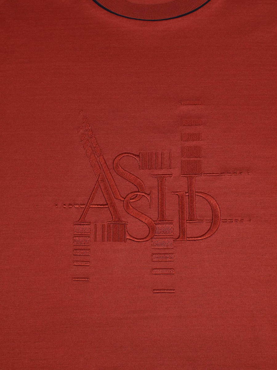 Мужская футболка Assidi бордовая, хлопок Assidi фото 5