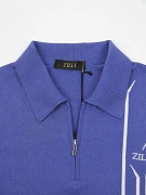 Мужское поло Zilli синее на молнии Zilli фото 3