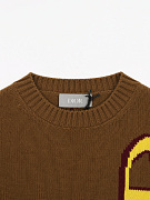 Мужской свитер Dior x Lewis Hamilton коричневый, шерсть и кашемир — круглый вырез