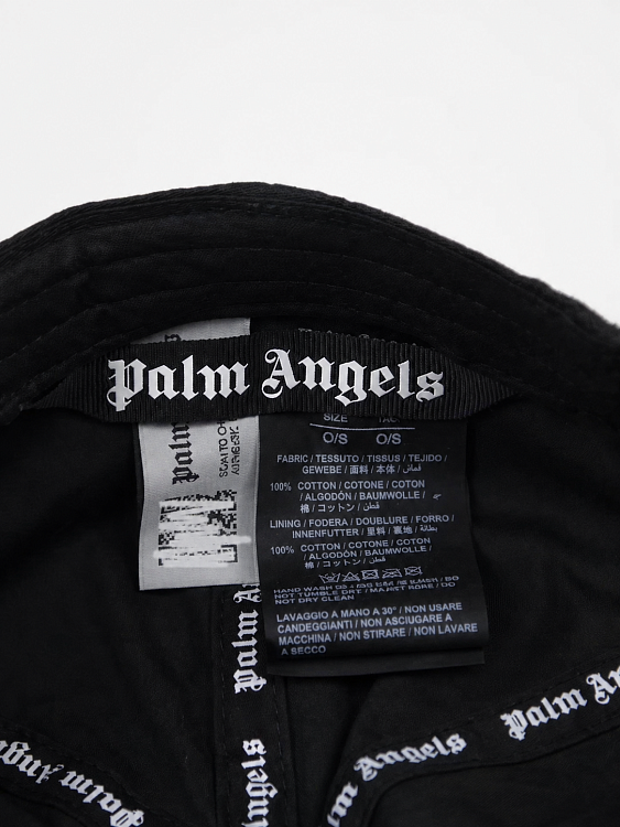 Мужская бейсболка Palm Angels черная, хлопок Palm Angels фото 7