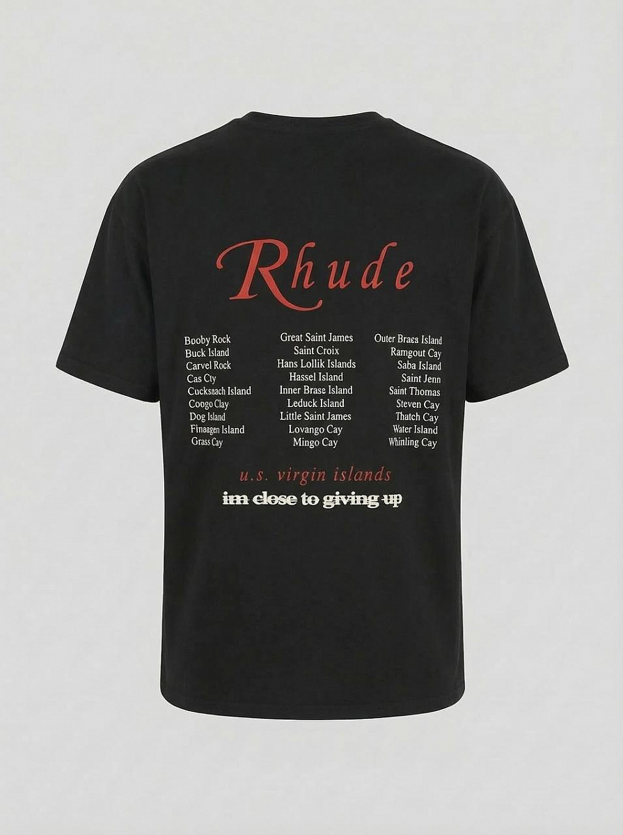 Мужская футболка Rhude Regatta Team черная из хлопка Rhude фото 2