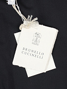 Мужская ветровка Brunello Cucinelli темно‑синяя, шелк‑шерсть — фирменные бирки Brunello Cucinelli