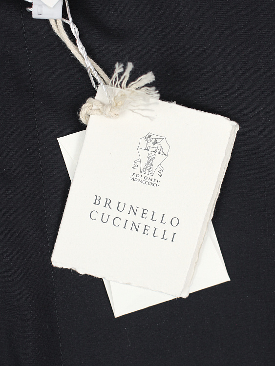 Мужская ветровка Brunello Cucinelli темно‑синяя, шелк‑шерсть Brunello Cucinelli фото 9