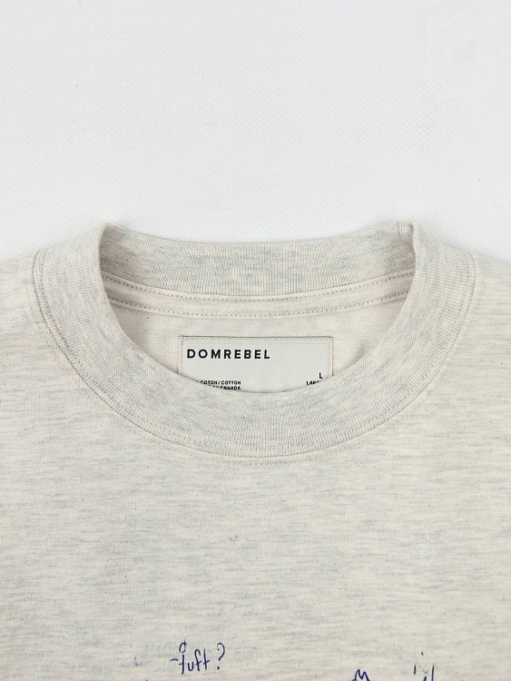 Мужская футболка Domrebel светло-серая, хлопок Domrebel фото 4