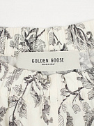 Женские шорты Golden Goose белые с серым принтом Golden Goose фото 5