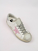 Женские кеды Golden Goose Super‑Star белые с розовой звездой Golden Goose фото 5