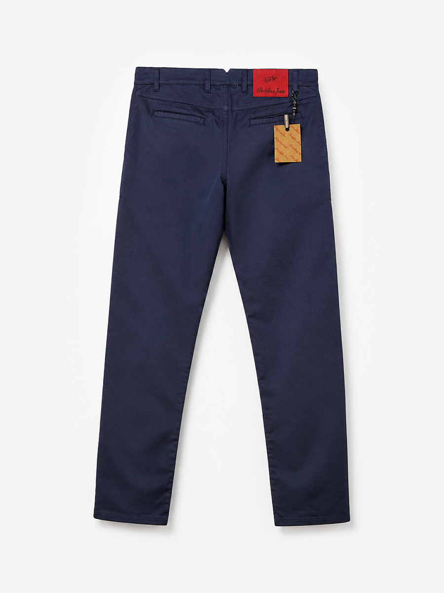 Мужские брюки чинос Portofino Jeans темно-синие — вид сзади