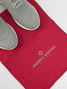Мужские текстильные кроссовки Andrea Ventura серые — фирменный пыльник Andrea Ventura