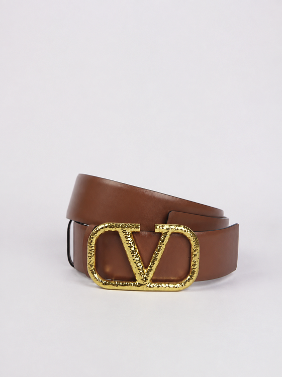 Женский кожаный ремень Valentino Garavani коричневый Valentino