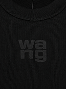 Женский свитшот Alexander Wang черный свободного кроя, хлопок — принт Wang