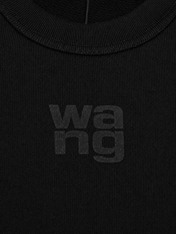 Женский свитшот Alexander Wang черный свободного кроя, хлопок фото 4
