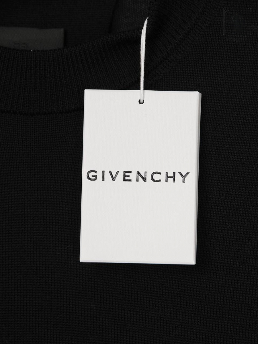 Мужской джемпер Givenchy темно-синий, шерсть — фирменная бирка Givenchy