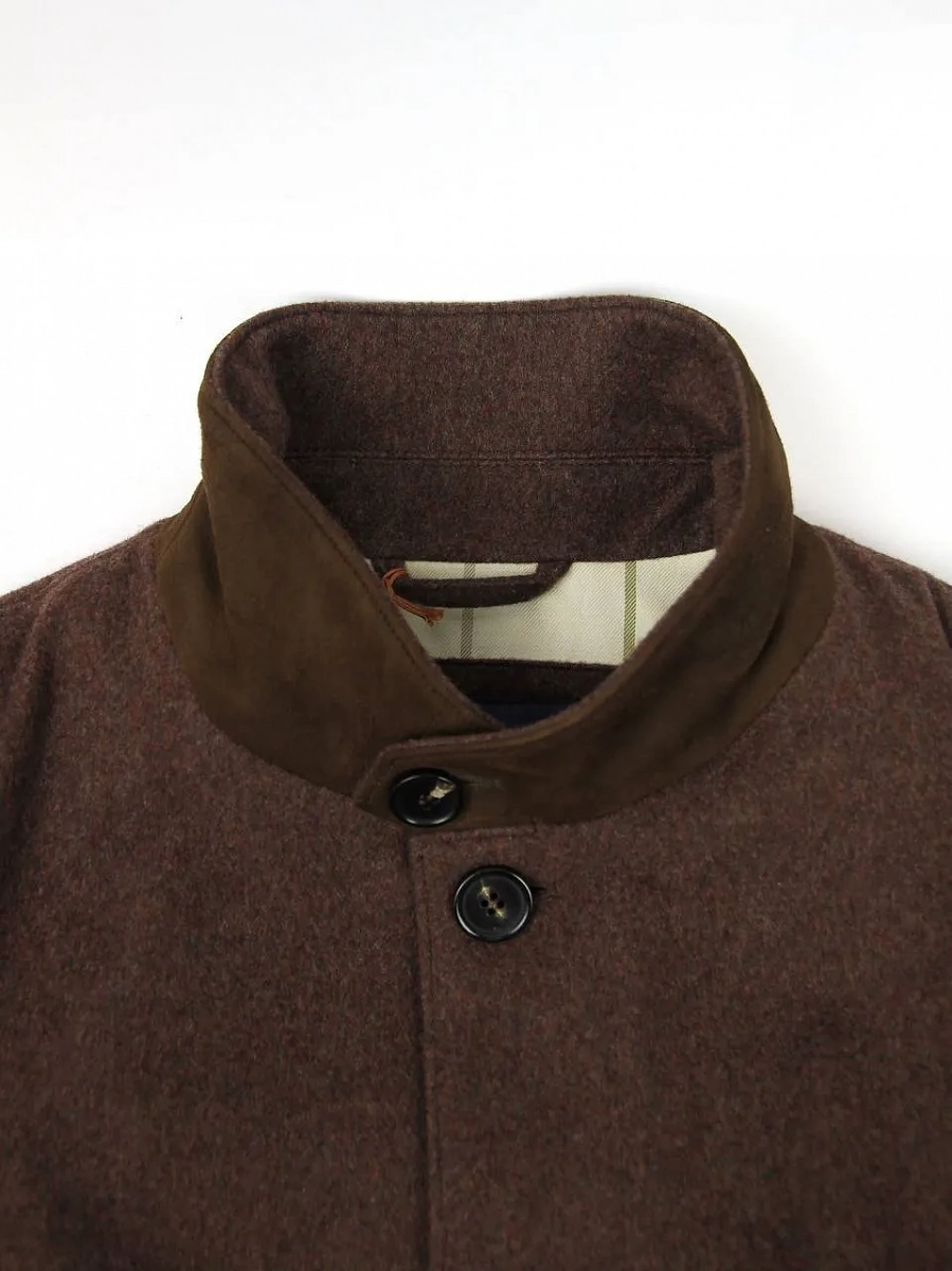 Мужская утеплённая куртка ROADSTER JACKET Loro Piana  из кашемира — воротник и верхняя часть изделия