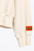 Мужское худи Heron Preston молочное, хлопок — манжета рукава