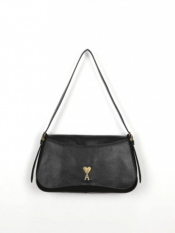 Сумка женская Ami Paris Paname Leather Tote чёрная (телячья кожа) Ami Paris