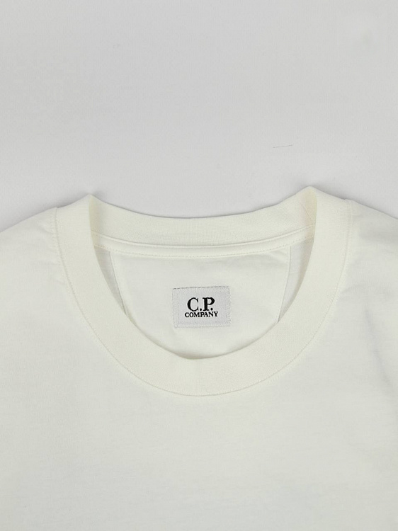 Мужская футболка C.P. Company молочная, хлопок C.P. Company фото 3