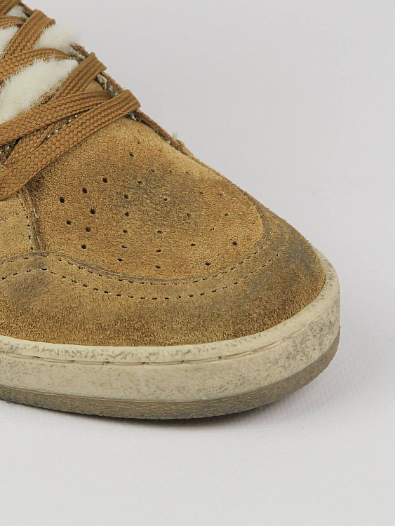 Кеды женские Golden Goose Ball Star коричневые с натуральной шерстью Golden Goose фото 7