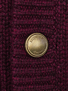 Мужской кардиган Brunello Cucinelli Piuma бургунди, кашемир — фирменная пуговица