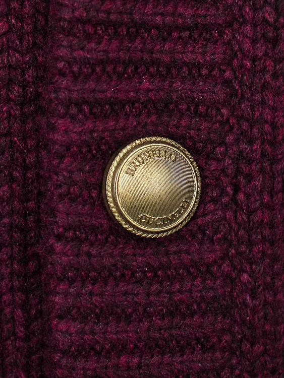 Мужской кардиган Brunello Cucinelli Piuma бургунди, кашемир Brunello Cucinelli фото 4
