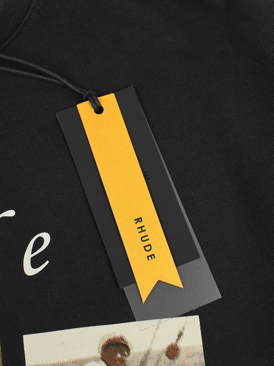 Мужская футболка Rhude Regatta Team черная из хлопка Rhude фото 7
