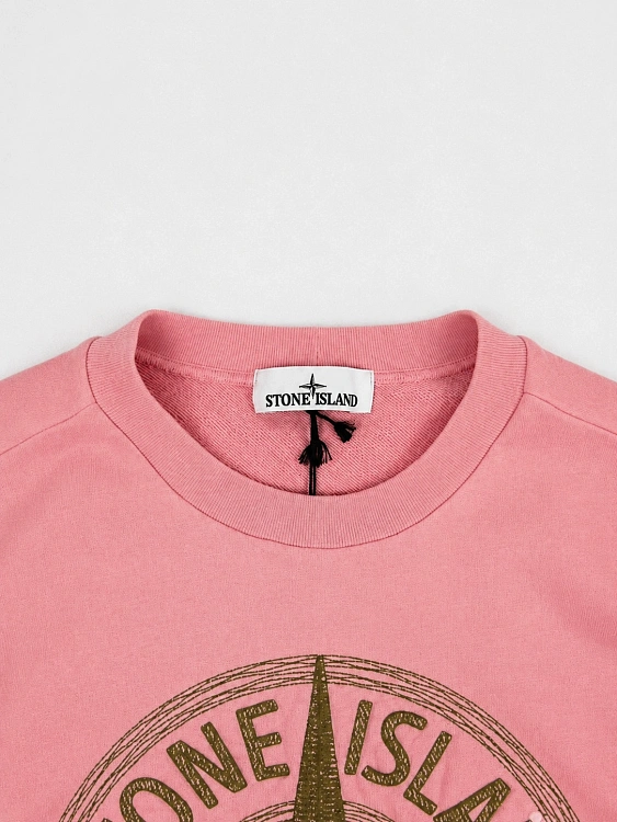 Мужской свитшот Stone Island розовый, хлопок Stone Island фото 3
