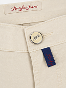 Мужские брюки чинос Portofino Jeans молочные — пуговица