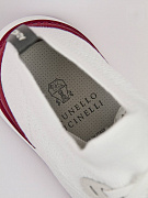 Мужские кроссовки Brunello Cucinelli текстильные белые — стелька с логотипом Brunello Cucinelli