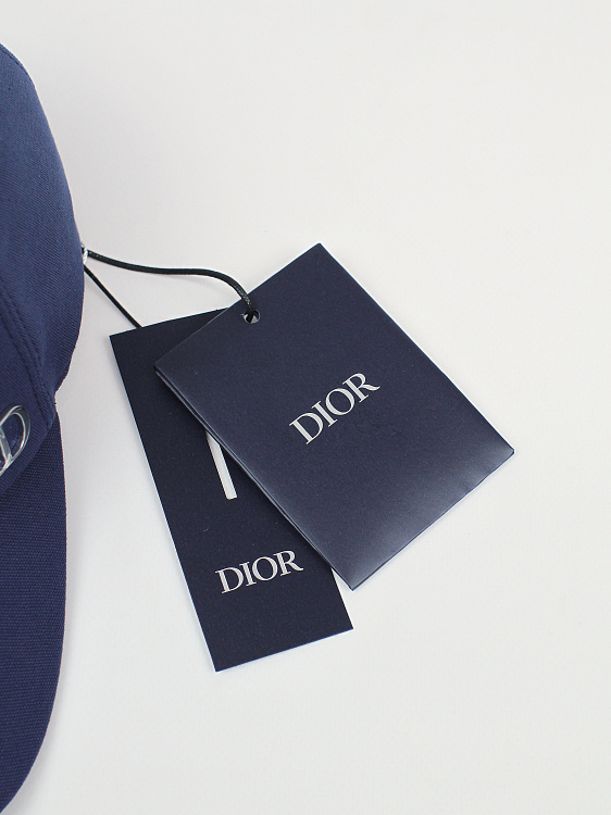 Мужская бейсболка Dior синяя из хлопка Dior фото 7