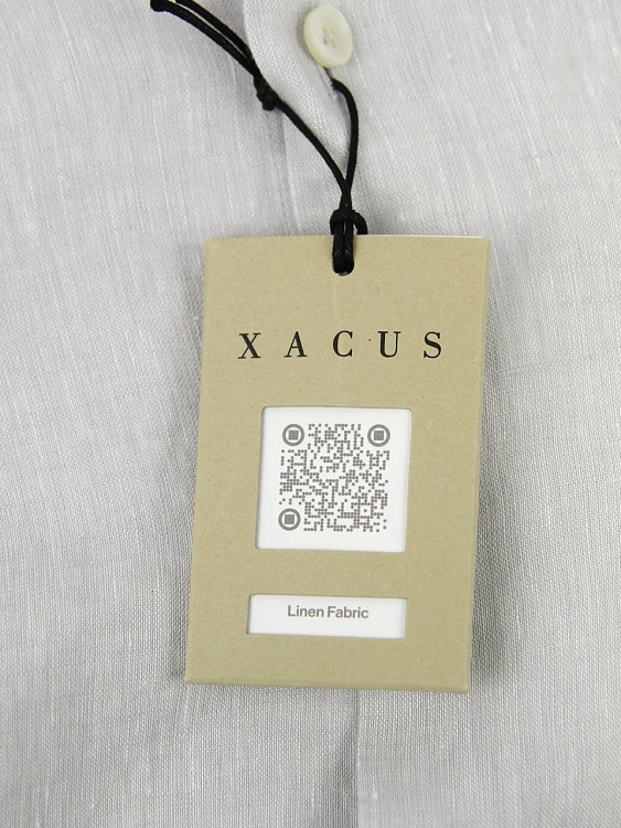 Мужская рубашка Xacus светло-серая, лен Xacus фото 5