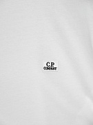 Мужская футболка C.P. Company белая, хлопок — принт спереди