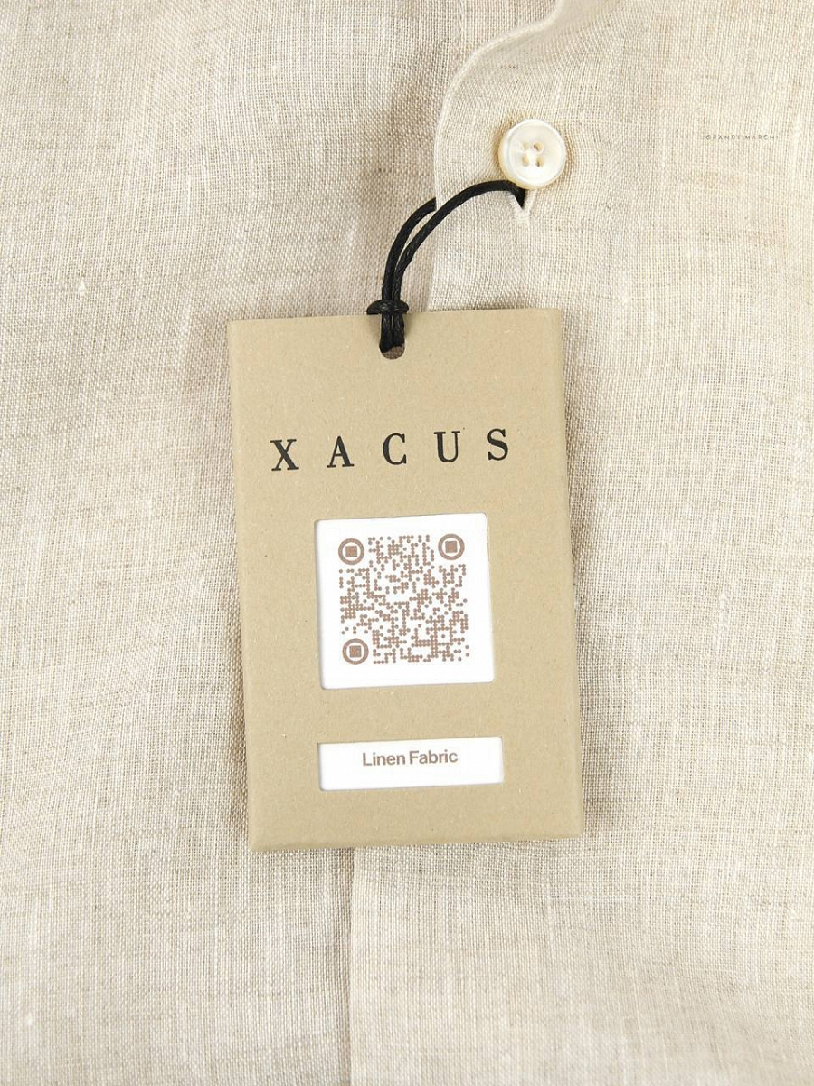 Мужская рубашка Xacus бежевая, лен Xacus фото 5