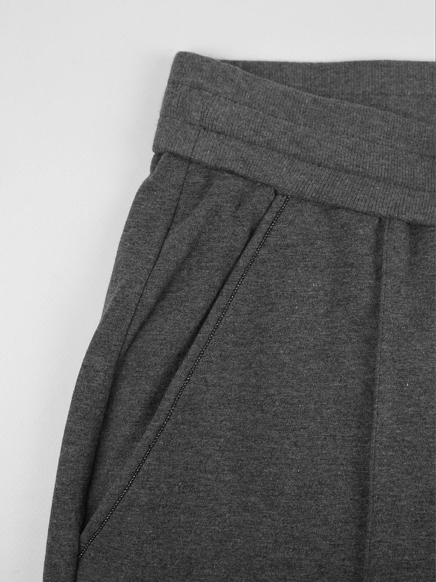Спортивный костюм женский Brunello Cucinelli графитовый из эластичного хлопка Brunello Cucinelli фото 9