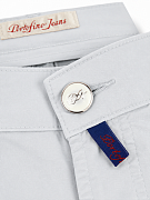 Мужские брюки чинос Portofino Jeans светло-серые — пуговица