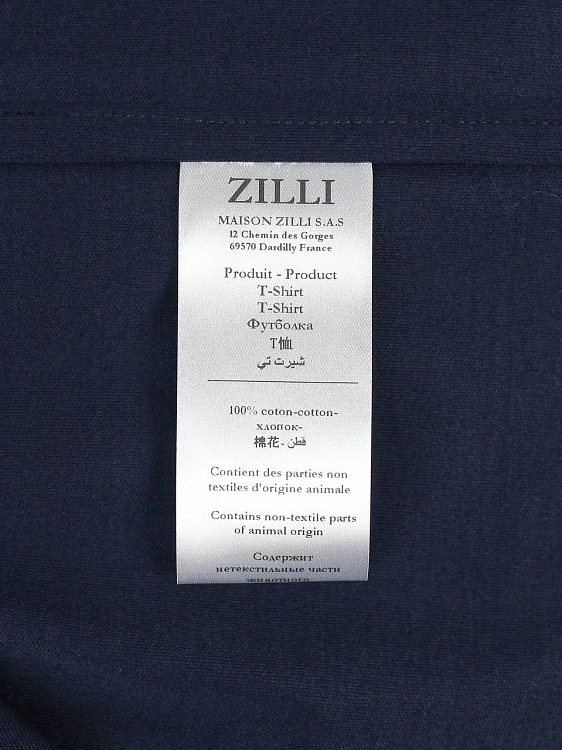 Мужская футболка Zilli темно-синяя хлопок Zilli фото 8