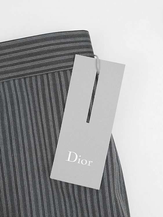 Мужские шерстяные брюки Dior серые в полоску, шерсть/хлопок/кашемир Dior фото 6
