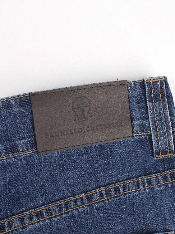 Брюки женские Brunello Cucinelli Baggy синие из лёгкого денима Brunello Cucinelli фото 8